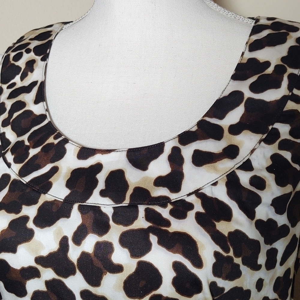 Jones New York Signature Animal Print Sleeveless Stretch Dress - Picture 2 of 10